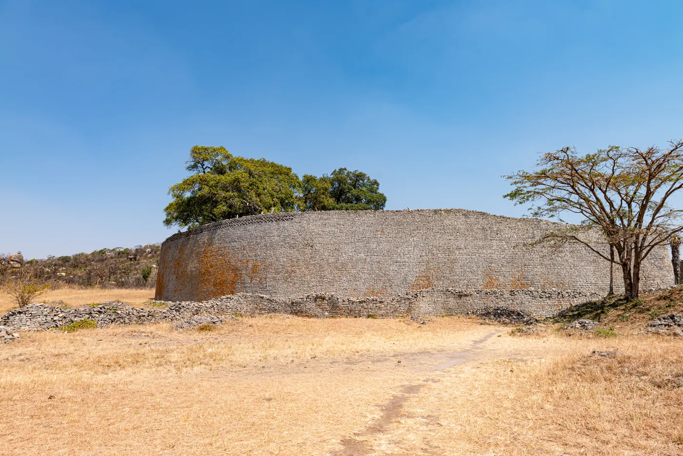 Ancient ruins of Great Zimbabwe southern Africa near Lake Mutirikwe (Great Enclosure)